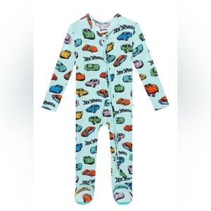 Retro Hot Wheels - Footie Zippered One Piece, EUC